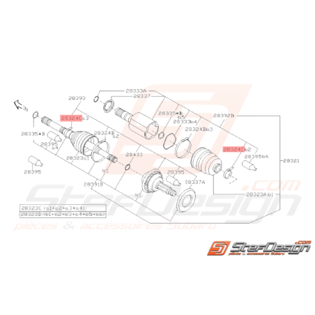 Collier de Soufflet Origine Subaru GT 1998 - 2000 WRX 2001 - 200738329