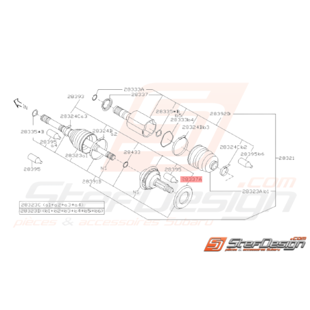 Déflecteur Cardan Avant Origine Subaru GT 00 WRX 01-07 STI 01-0438349