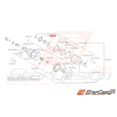 Déflecteur de Cardan Origine Subaru WRX STI 2004 - 200738368