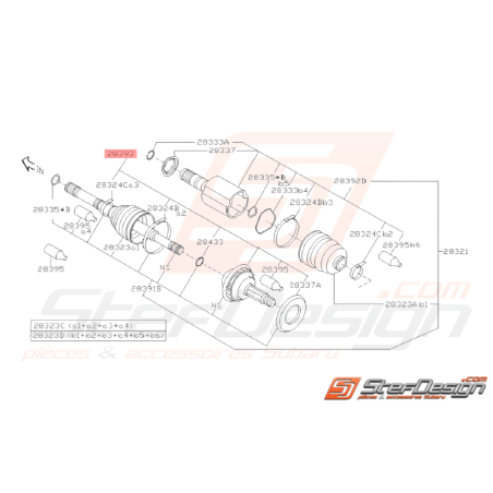 Jeu de Raccord Origine Subaru WRX 2004 - 200638375