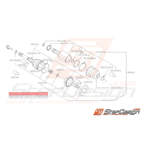 Kit de Soufflet Origine Subaru WRX 03/2003 - 20/03/200538377