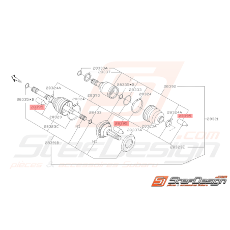 Graisse de Cardan Origine Subaru WRX STI 2001 - 200738382