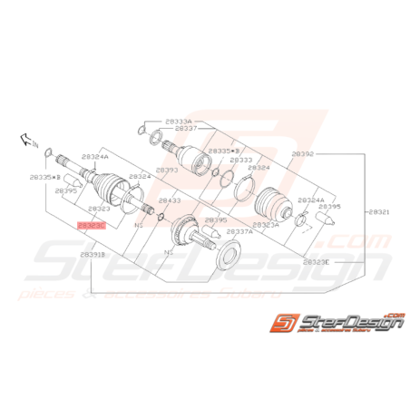 Kit de Soufflet Origine Subaru STI 2004 - 200738431