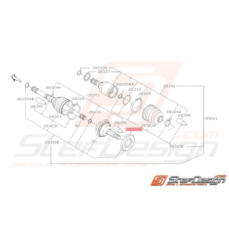 Déflecteur Cardan Avant Origine Subaru STI 2005 - 200738437