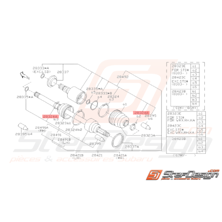 Collier Soufflet de Cardan Avant et Arrière Origine Subaru GT 93-00 WRX STI 01-1438453