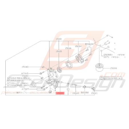 Clapet Purge Pompe à Huile Origine Subaru GT 93-00 WRX 01-10 STI 01-19 FORESTER 97-0238465