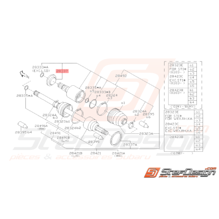 Joint d’étanchéité Cardan Arrière Origine Subaru GT 93-00 WRX STI 01-1438470