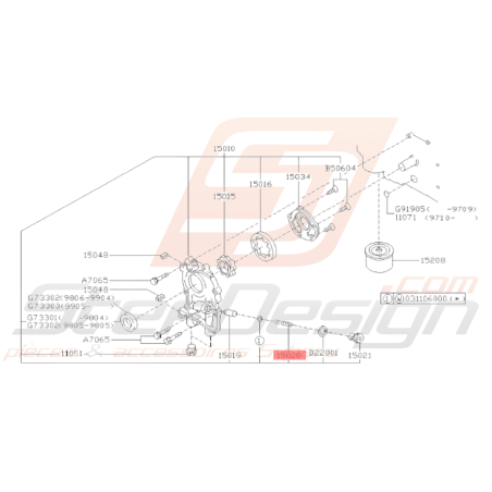 Ressort Pompe à Huile Origine Subaru GT 93-00 WRX 01-10 STI 01-19 FORESTER 97-0238471