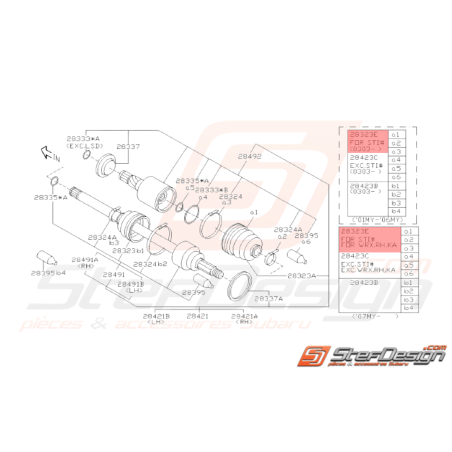 Soufflet de Cardan Origine Subaru STI 03/2003 - 200738480