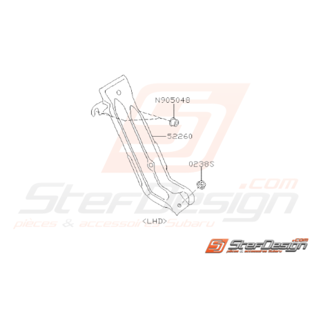 Schéma Repose-Pied Origine Subaru WRX STI 2008 - 201438488