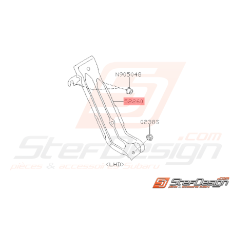 Plaque Repose-Pied Origine Subaru WRX STI 2008 - 201438493