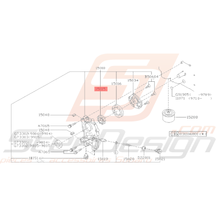 Rotor Intérieur Pompe à Huile Origine Subaru GT 93-00 WRX STI 01-07 FORESTER 97-0238520