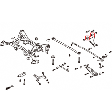 Silent bloc bras arrière Hardrace pour Subaru  BRZ et Toyota GT8638551