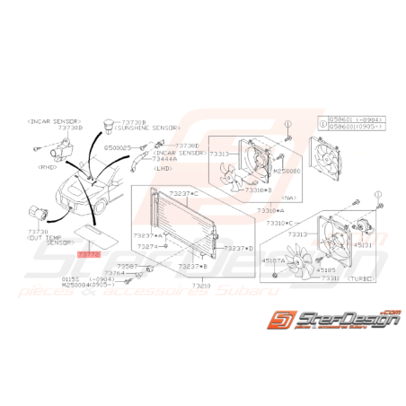 Etiquette Autocollante de Climatisation Origine Subaru WRX STI 2008 - 201438588