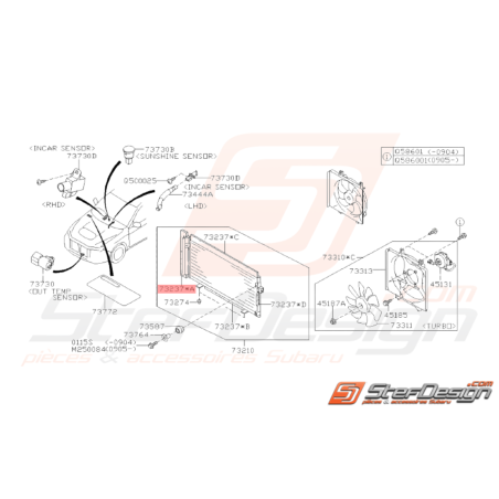 Joint de Condenseur Origine Subaru WRX STI 2008 - 201438622