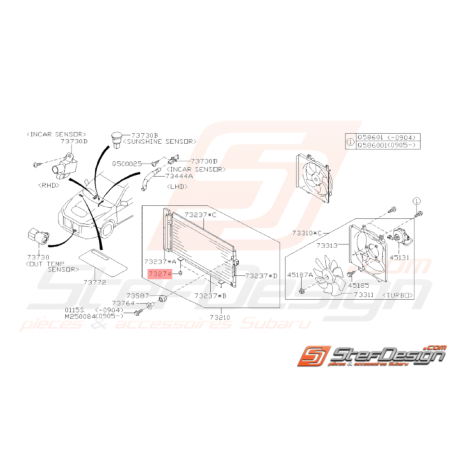 Bague de Condenseur Origine Subaru WRX STI 2008 - 201438623