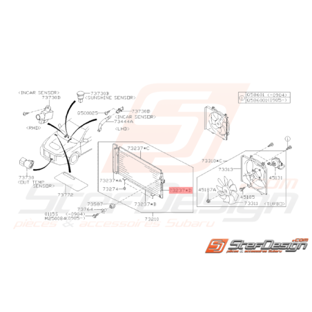 Joint de Condenseur Origine Subaru WRX STI 2008 - 201438625