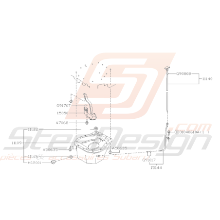 Schéma Carter D'Huile Origine Subaru FORESTER Turbo 97-0238630