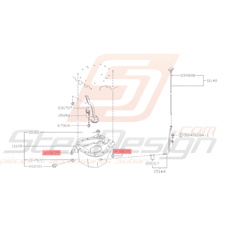 Vis de fixation Subaru GT WRX STI BRZ GT86 FORESTER38633