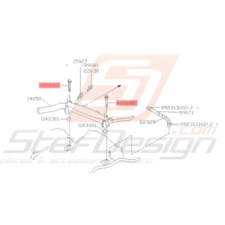 Vis Fixation Origine Subaru GT 93-96 FORESTER Turbo 97-0238652