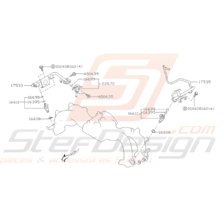 Schéma Injecteur D'essence Origine Subaru FORESTER 97-0238656