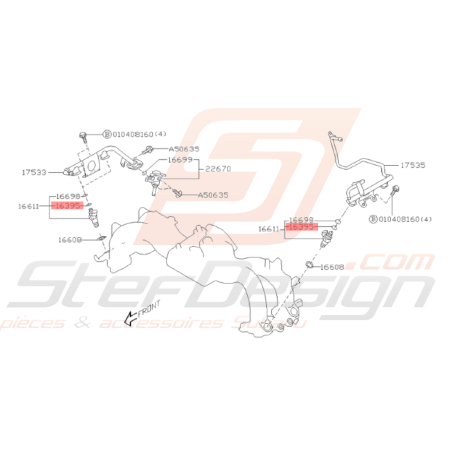 Joint injecteur Subaru WRX STI 01-14 BRZ GT86 12-16 FORESTER 97-0238657
