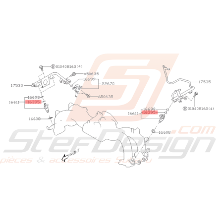 Joint injecteur Subaru WRX STI 01-14 BRZ GT86 12-19 FORESTER 97-0238657