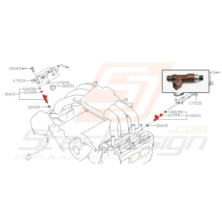 Injecteur pour subaru Legacy 3.0l R 200438696