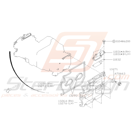 Schéma Cache Soupapes Origine Subaru FORESTER Turbo 1997-200238742