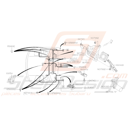 Schéma Faisceau Electrique Cloison Origine Subaru WRX STI 2008 - 201438744