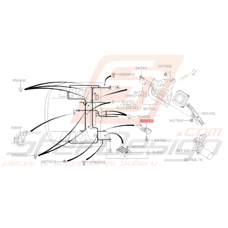 Connecteur de Support Origine Subaru WRX STI 2008 - 201438752