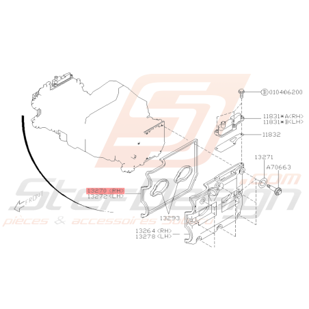 Joint Couvre Culasse droit Subaru GT 99-00 WRX 01-05 FORESTER 97-0238755