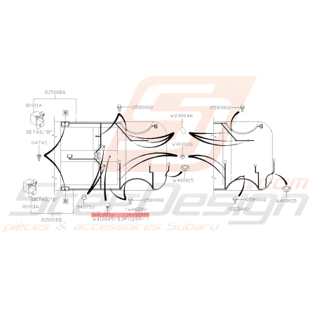 Cache vis de frein a main / Faisceau Electrique Origine SUBARU WRX STI38760