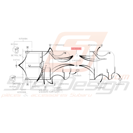 Passe fil Origine Subaru GT WRX STI BRZ38763