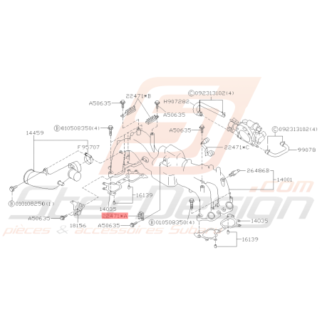 Support Collecteur d'Admission Origine Subaru GT 99-00 FORESTER 97-0238771