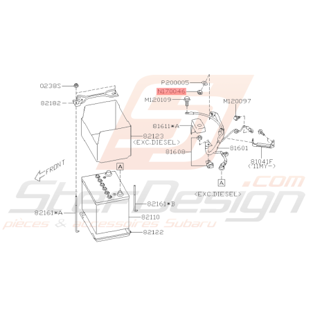 Écrou de fixation d'arbre de transmission Subaru WRX STI 01-14 BRZ 13-1938789