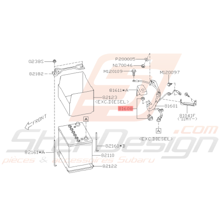 Borne de Batterie Origine Subaru WRX STI 2008 - 15/05/200838793