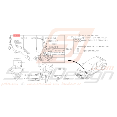 Protecteur de Faisceau Origine Subaru WRX STI 2008 - 201438800