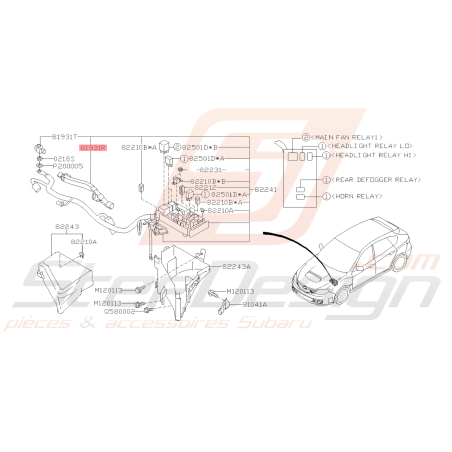 Protecteur de Cordon d'Alternateur Origine Subaru WRX STI 2008 - 201438803