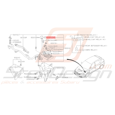 Relais Moteur SUBARU WRX STI 2008-2014 / WRX Diesel 2010 BRZ 2013-201938805