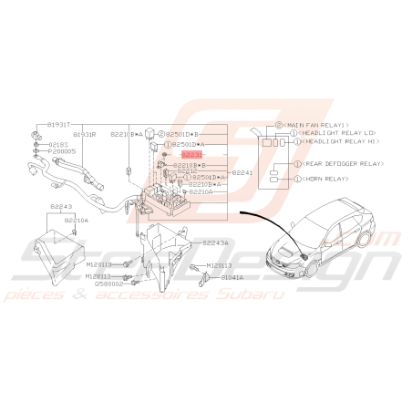 Support Stabilisateur Gauche Origine Subaru WRX STI 2008 - 201438807