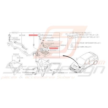 Fusible 50 Ampères Origine Subaru WRX STI 2008 - 201438808