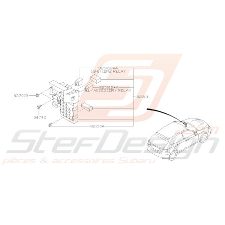 Schéma Boite à Joints Origine Subaru WRX STI 2008 - 201438817