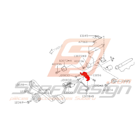 Support de galet tendeur pour subaru forester SF / Subaru Legacy 200838827