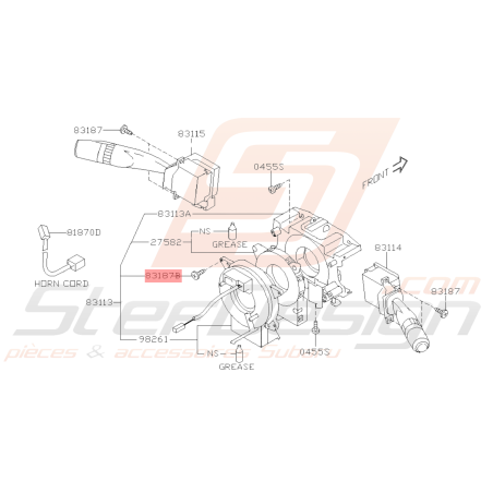 Vis de contacteur tournant WRX STI 2001 - 201438883