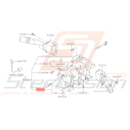 Contacteur Tournant Origine Subaru WRX STI 2008 - 201038886