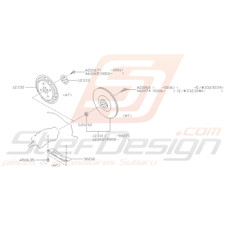 Schéma Volant Moteur Origine Subaru FORESTER 1997-200238890