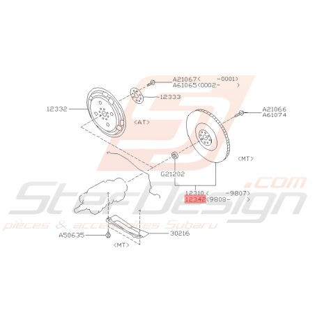 Volant moteur Origine Subaru WRX 01-05 FORESTER 97-0238897