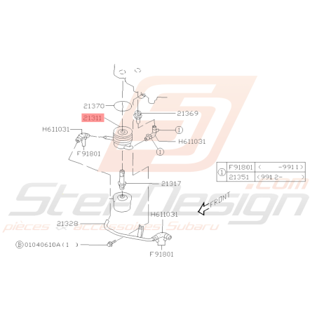 Modine d'huile Origine Subaru GT 93-00 FORESTER 97-0238901