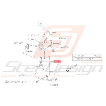 Connecteur filtre à huile Origine Subaru GT 93-00 WRX 01-05 / 08-10 STI 01-19 FORESTER 97-0238903